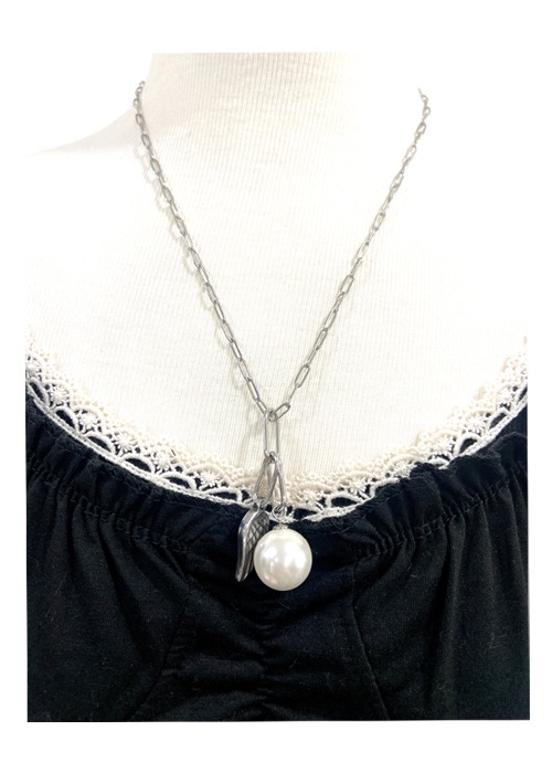 [당일출고] pearl drop necklace