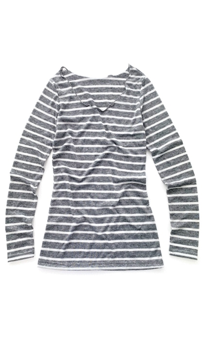 [nnn] Soap striped T _ gray